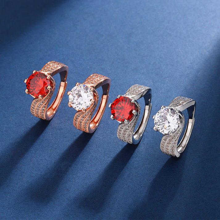 Halyna - 3-Carat Super Flash Moissanite Ring