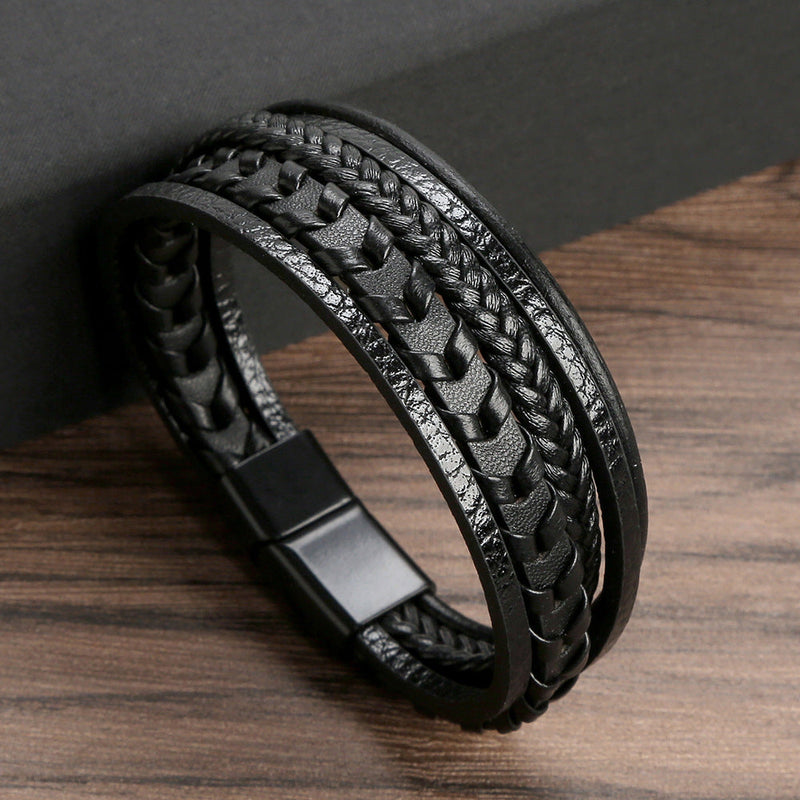 RuneCraft - Leather Braided Viking Bracelet