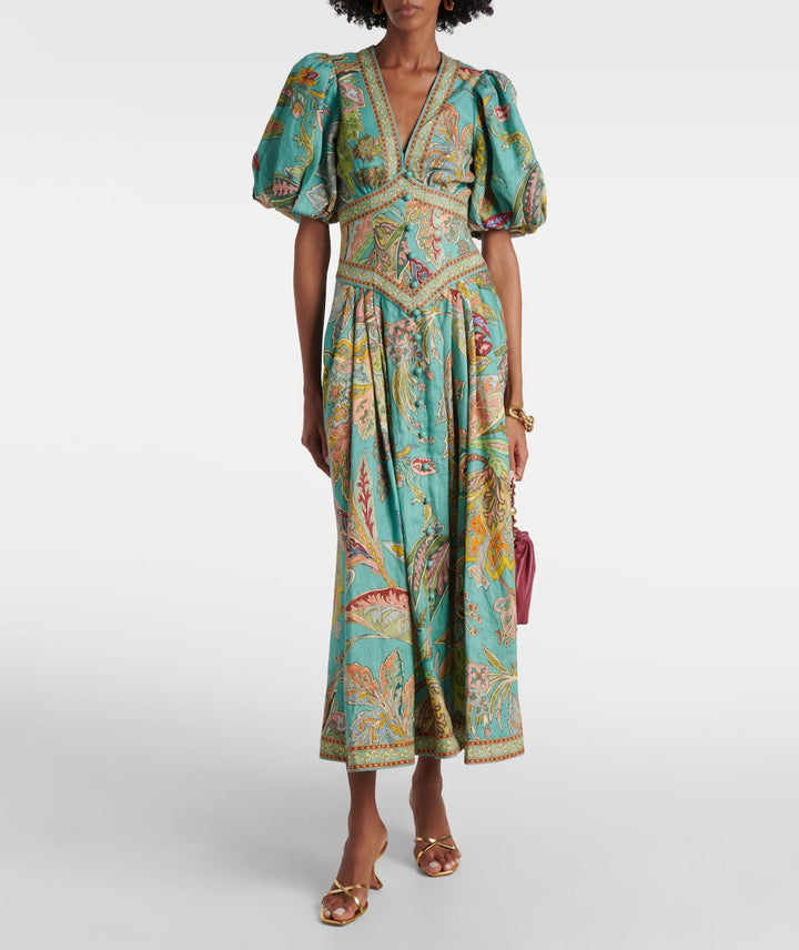 Taliqua - Fashionable Short Sleeve Printed Dress