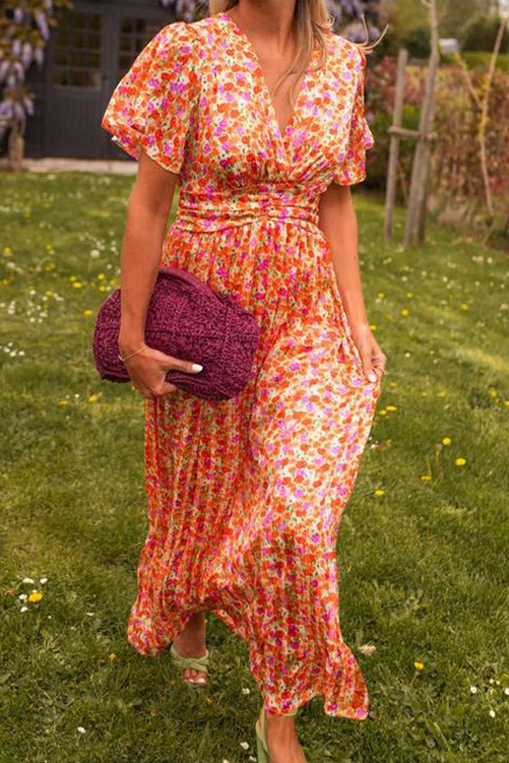 Capucine - Elegant Long Dress With Flowers