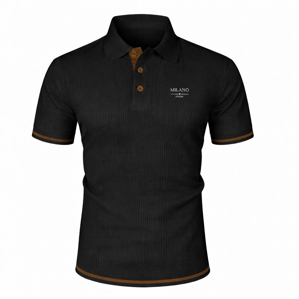 Arsen - Short Sleeve Textured Polo Shirt