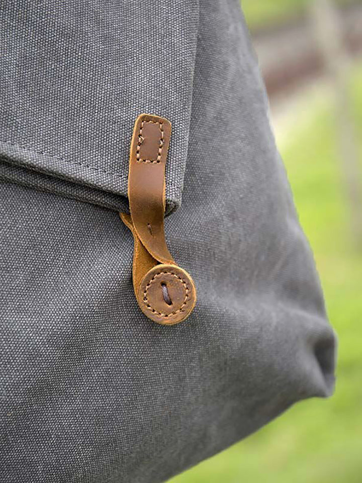 Linnonisa - Canvas And Leather Crossbody Bag