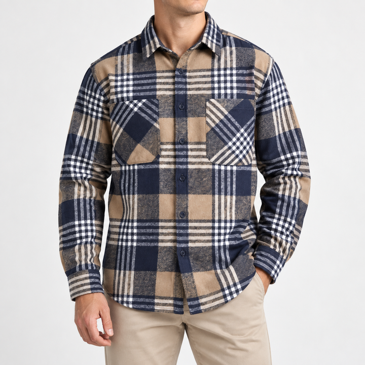 Balthar - Plaid Button-Up Long Sleeve Shirt