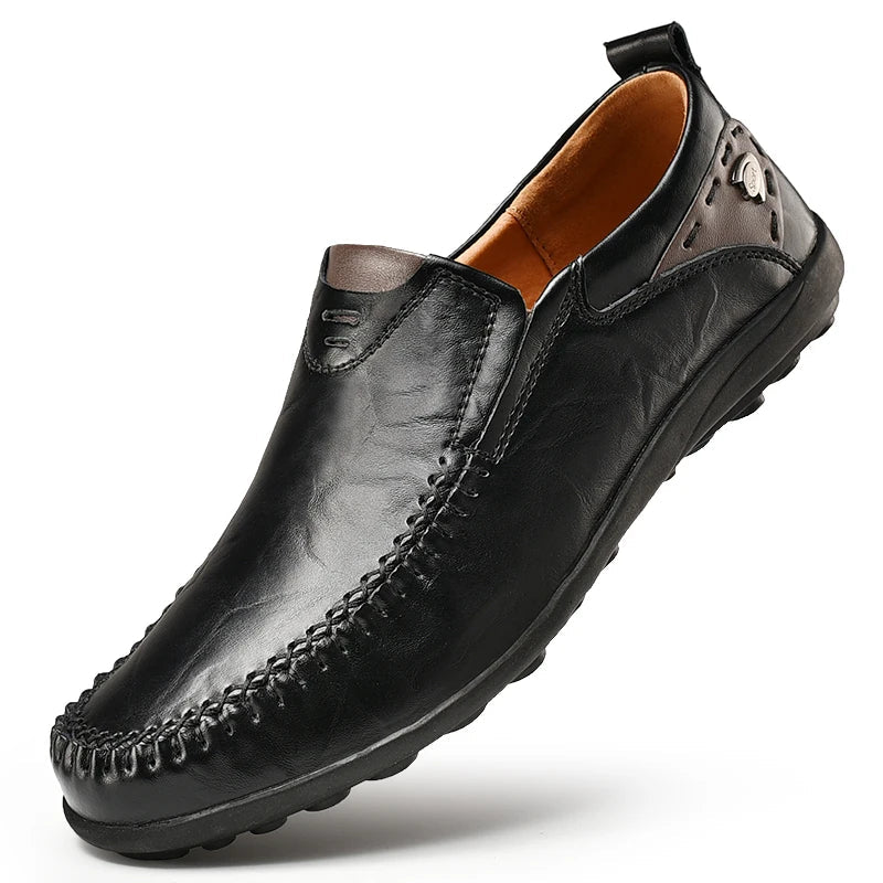 Shalav - Casual Leather Slip-On Shoes