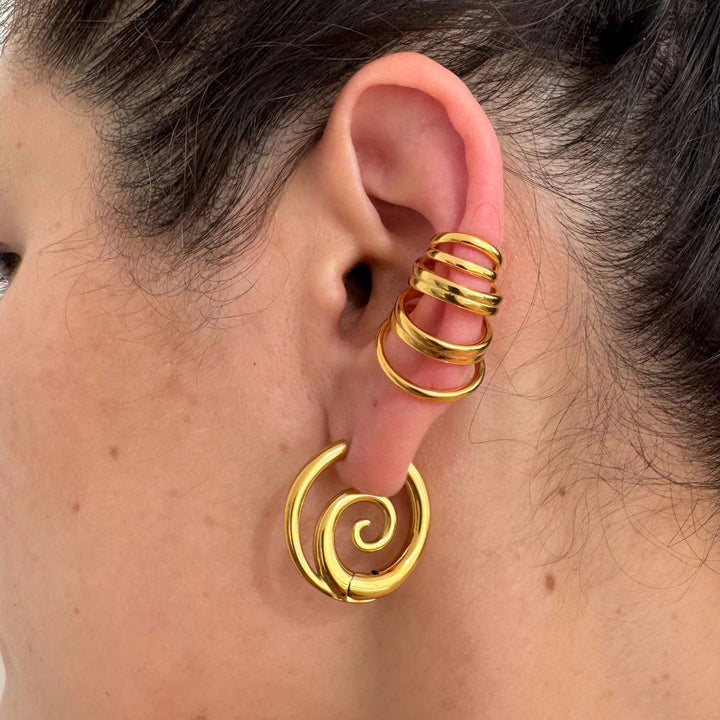 Kaliah - Spiral Hoop Earrings