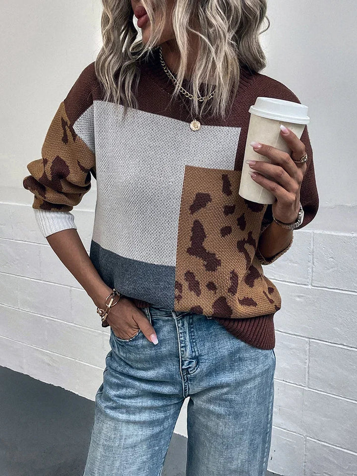 Katren - Leopard Print Knitted Sweater