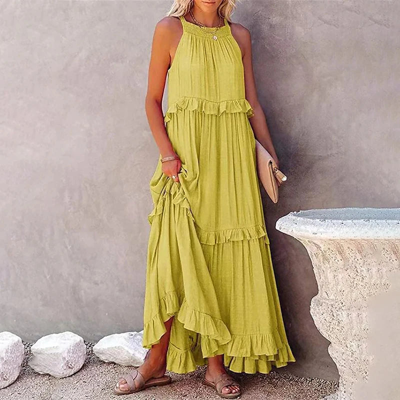 Munalisa - Ruffled Maxi Dress