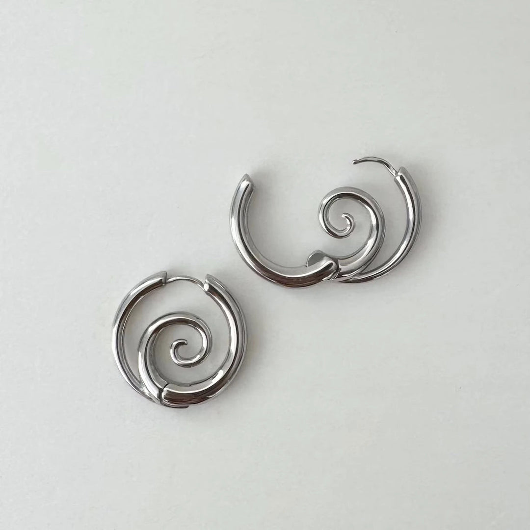 Kaliah - Spiral Hoop Earrings