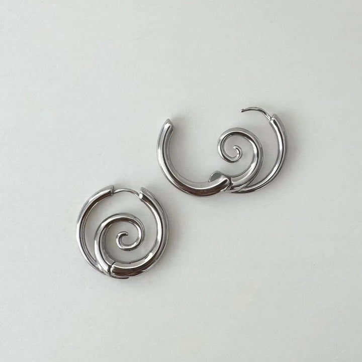 Kaliah - Spiral Hoop Earrings