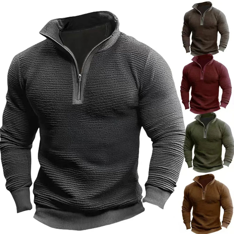 Saverio - Vintage Sweatshirt With Half Zipper