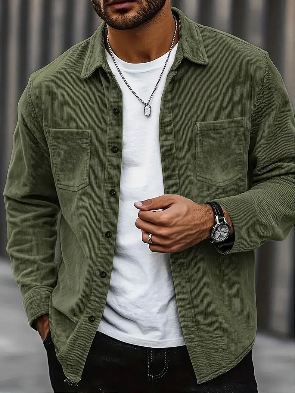Niroshan - Corduroy Long Sleeve Overshirt
