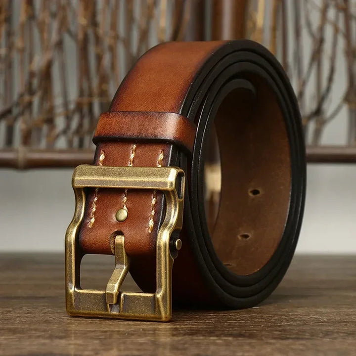 Jiri - Brass Leather Belt