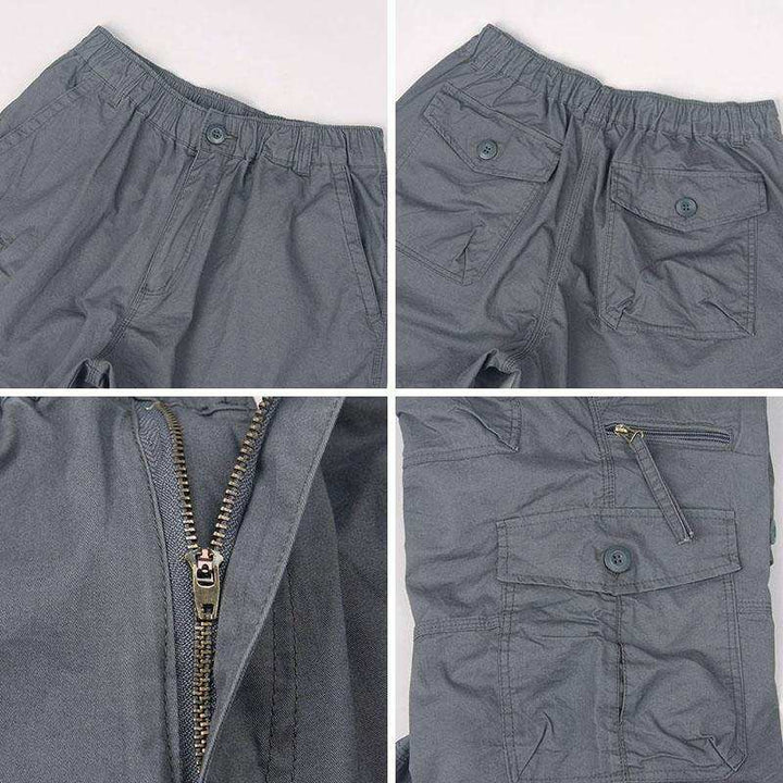 Esman - Elastic Waist Cargo Shorts