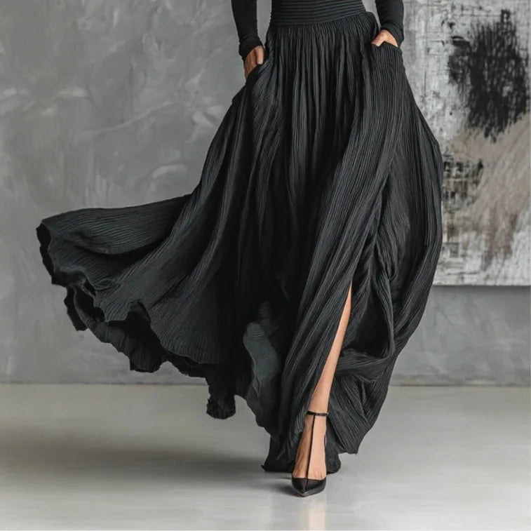 Keziah - Elegant Pleated Long Dress