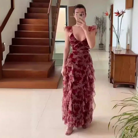 Flora - Floral Ruffle Dress