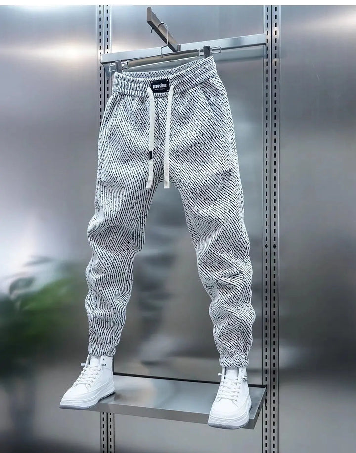 Hyperlink - Elastic Waist Trousers With Drawstring