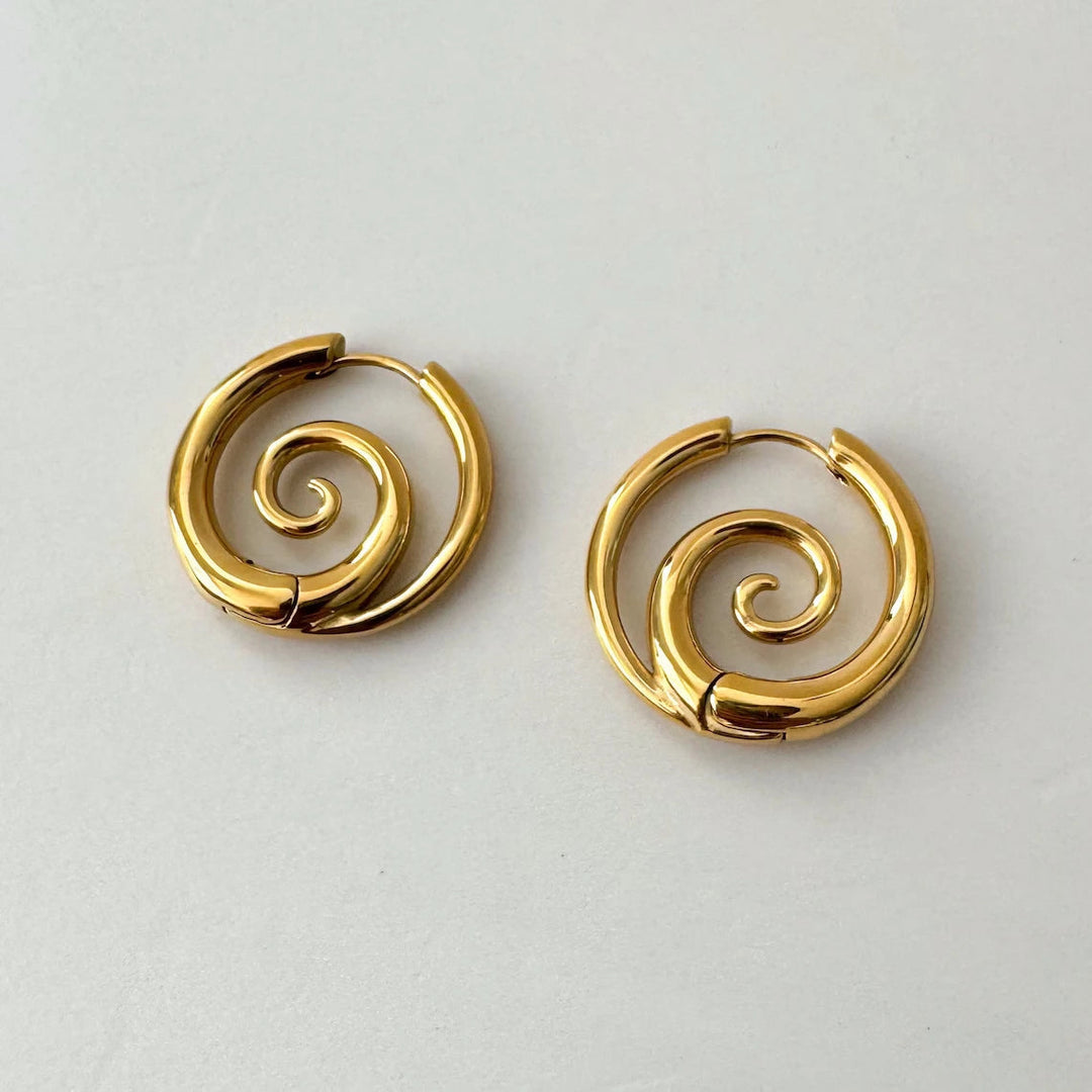 Kaliah - Spiral Hoop Earrings
