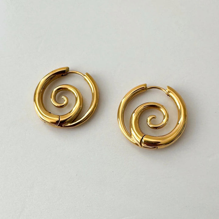 Kaliah - Spiral Hoop Earrings