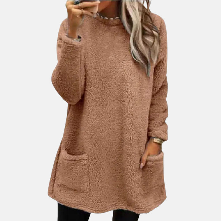 Oriella - Soft Fleece Sweater With Pocket