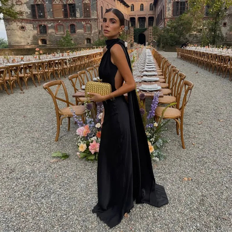 Lucila - Halter Neck Maxi Dress