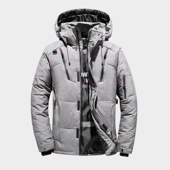 Peneolia - Puffer Jacket With Hood and Zippered Pockets