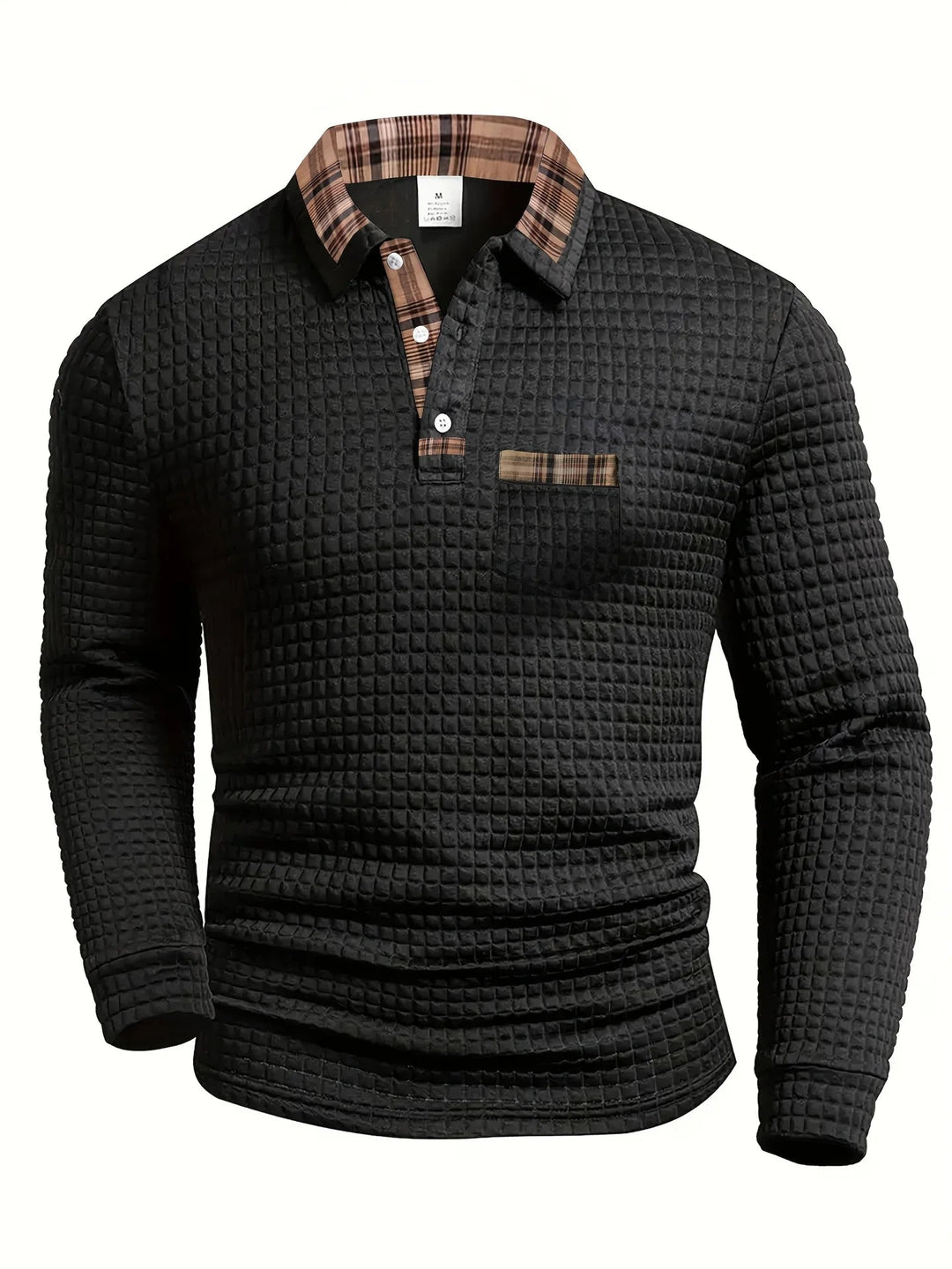 Dvarko - Casual Polo Shirt With Check Pattern
