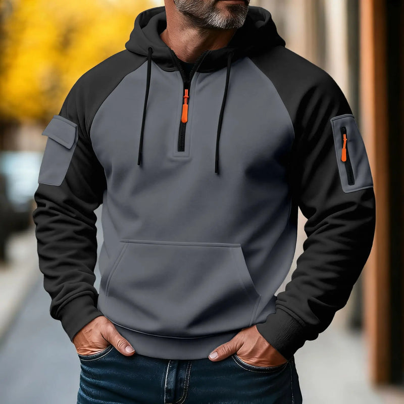 Nachman - Long Sleeve Half-Zip Hoodie