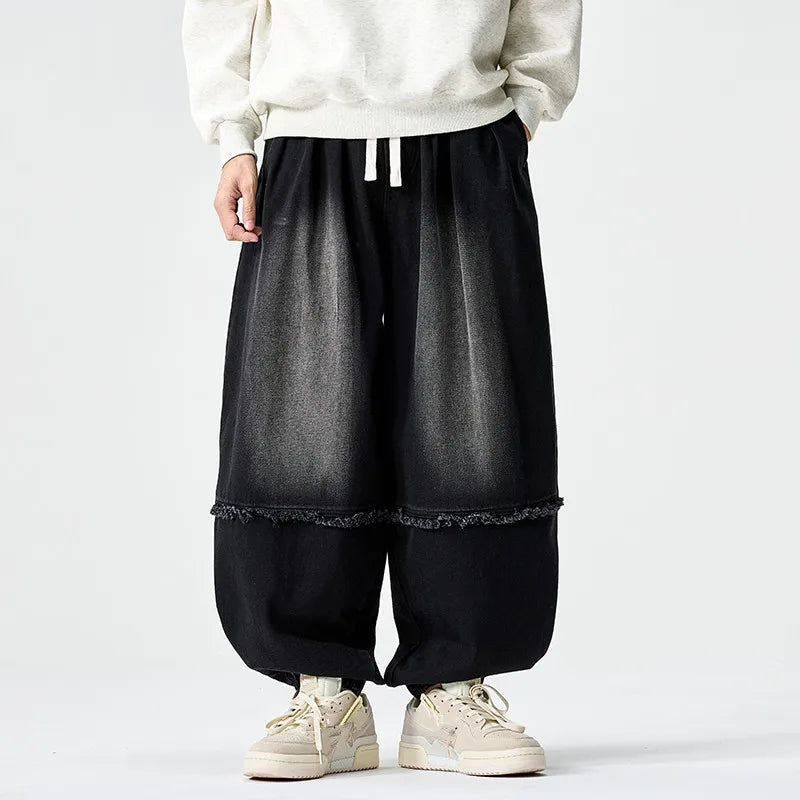 Brennan - Stylish Wide-Leg Denim Joggers