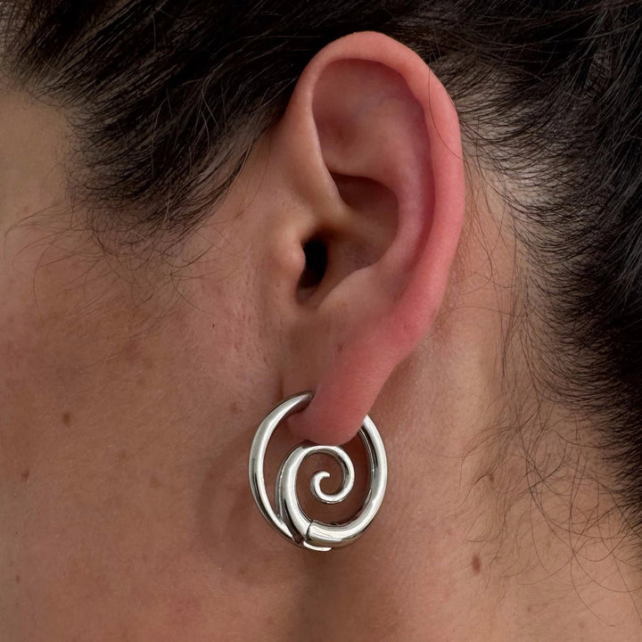 Kaliah - Spiral Hoop Earrings