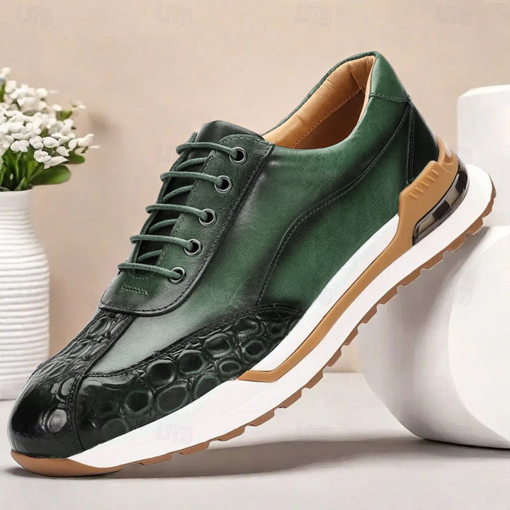 Hitmayer - Lace Up Leather Sneakers