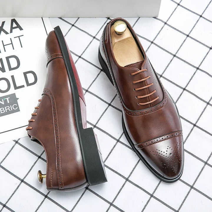 Zydan - Casual Leather Lace Up Shoes