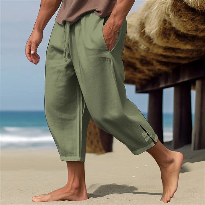 Erich - Elastic Waist Comfortable Linen Pants For Summer