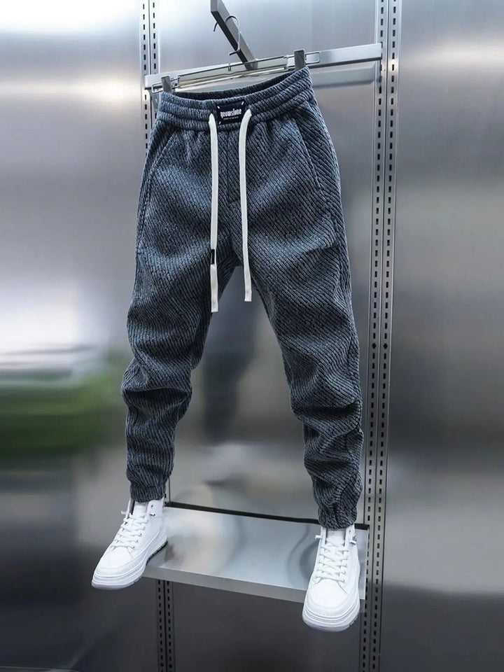 Hyperlink - Elastic Waist Trousers With Drawstring