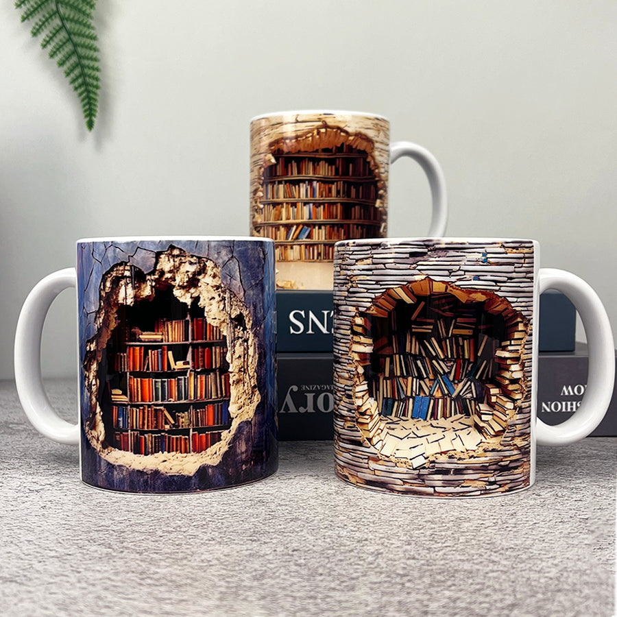 BookBrew - 3D Library Design Mug