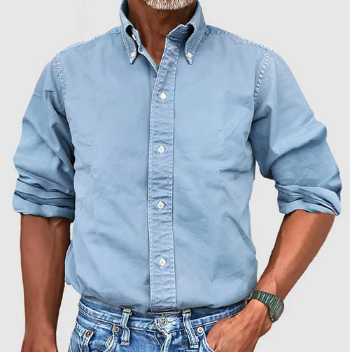 Ewan - Casual Long Sleeve Shirt With Button