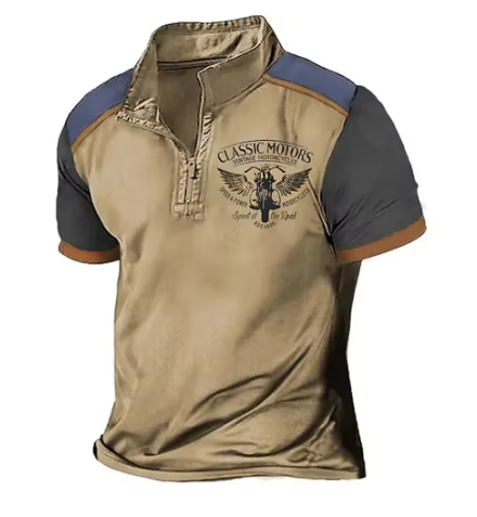 Kritsada - Stylish Half Zipper Polo Shirt