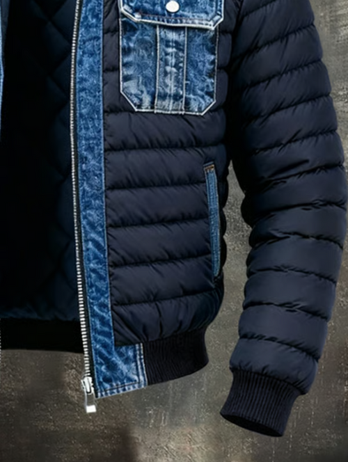 Moris - Quilted Denim Hybrid Jacket