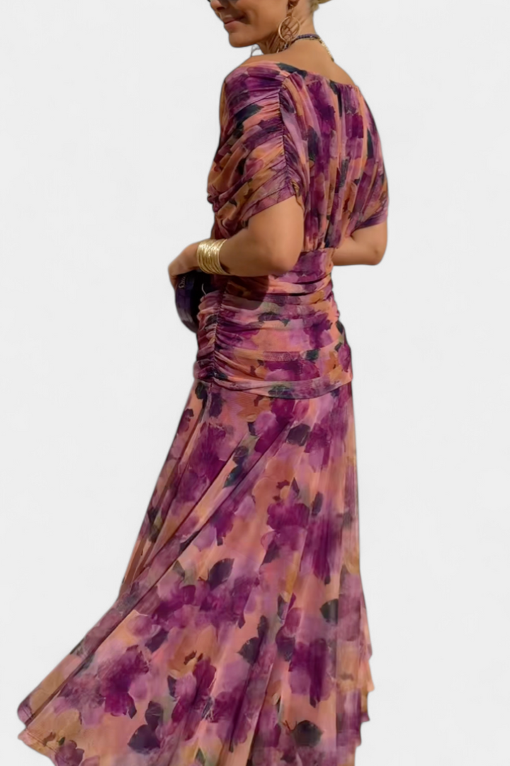 Rawan - Chiffon Off Shoulder Maxi Dress