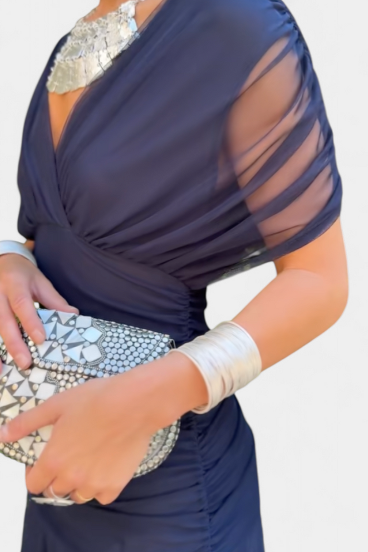 Rawan - Chiffon Off Shoulder Maxi Dress