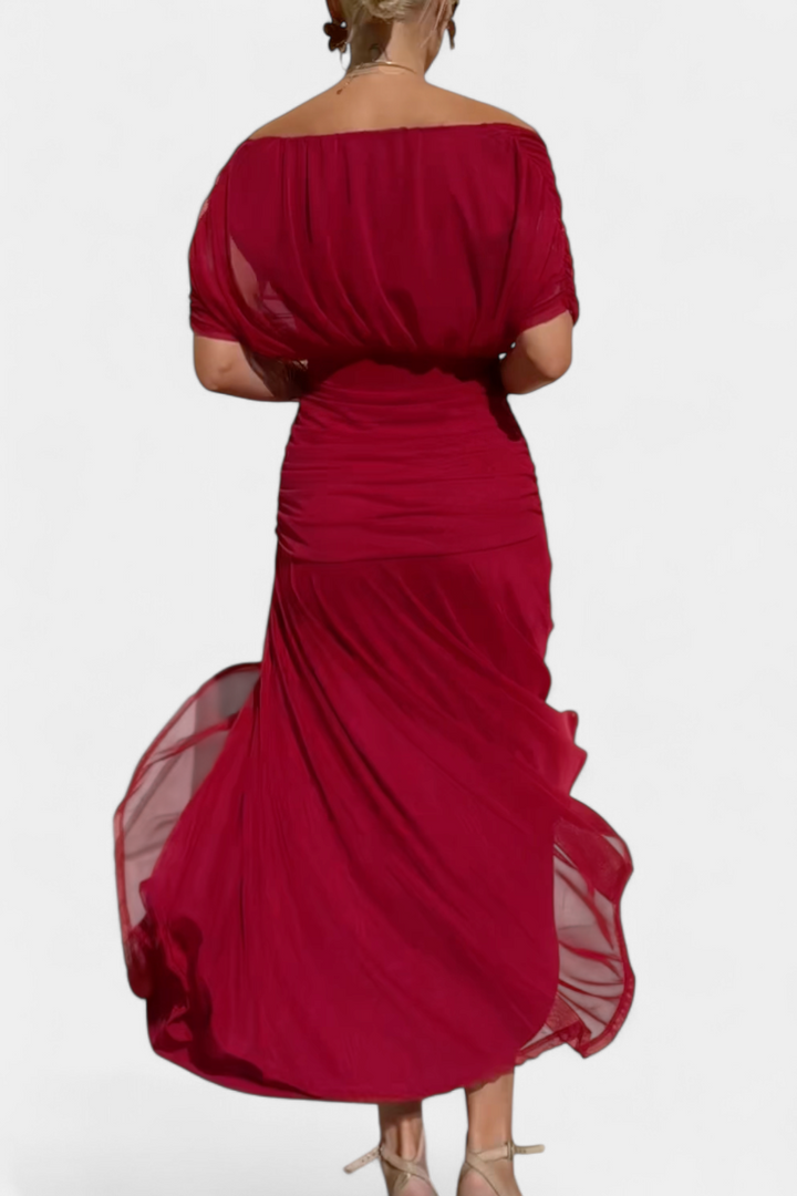 Lordanka - V-neck Long Dress With Floral Pattern