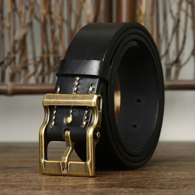 Jiri - Brass Leather Belt
