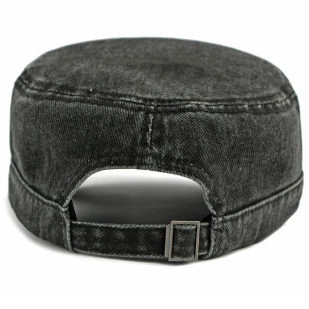Pauzeasync - Denim Cap With Buckle Strap