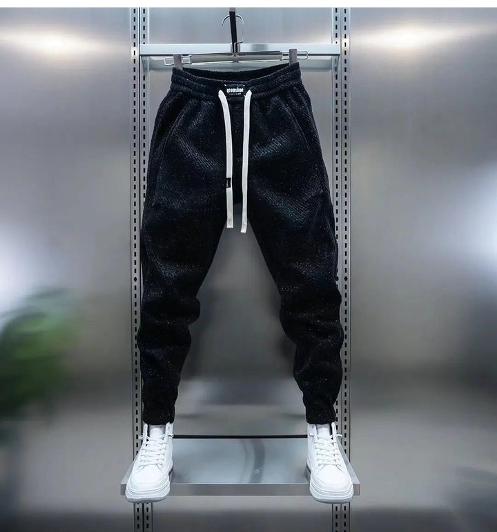 Hyperlink - Elastic Waist Trousers With Drawstring