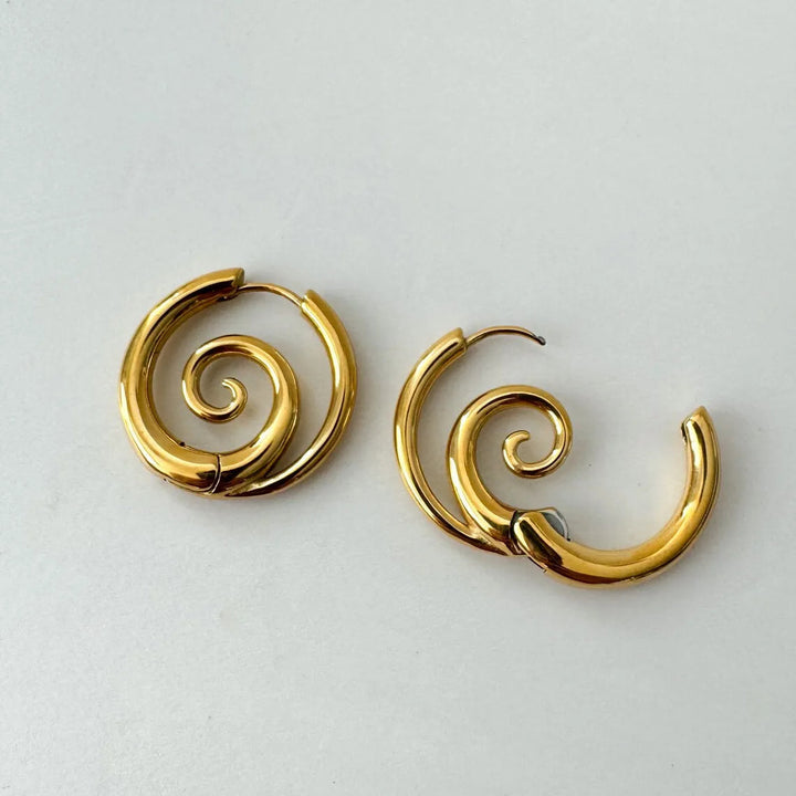 Kaliah - Spiral Hoop Earrings