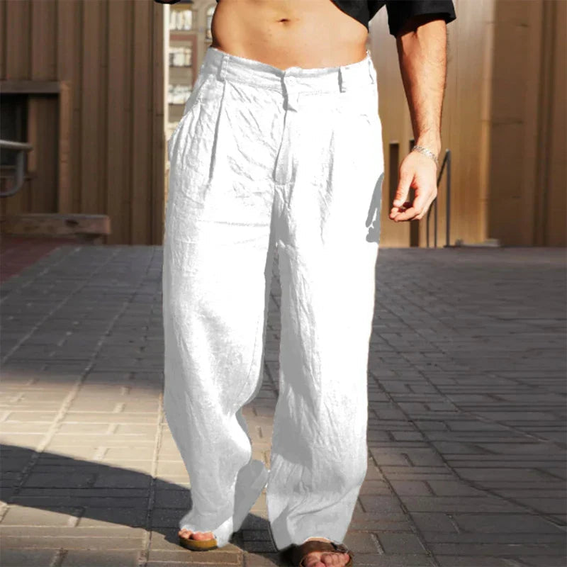 Liping - Wide Leg Linen Trousers