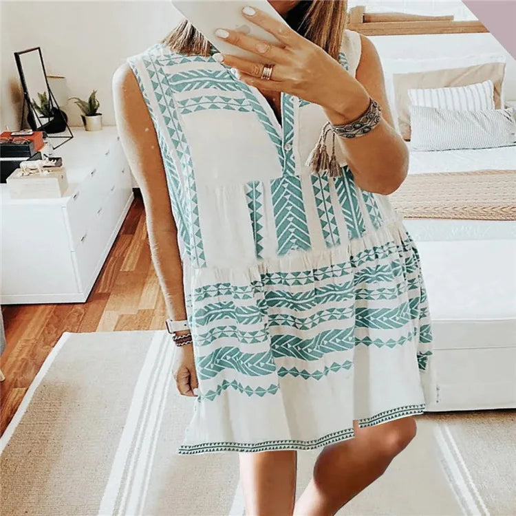 Lylah - Elegant Summer Dress With Printed