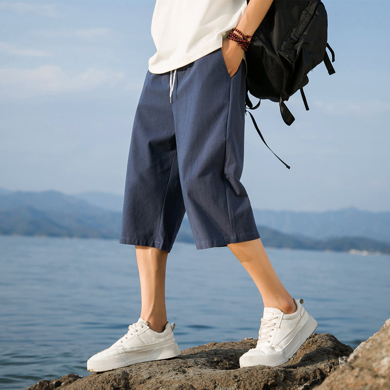 Nelson - Elegant Cotton Linen Shorts