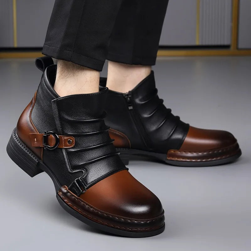 Zamran - Vintage Leather Ankle Boots