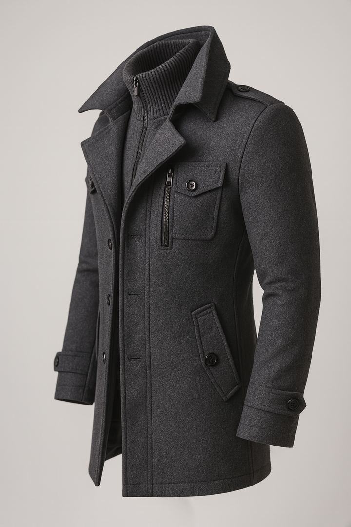 Mykhailo - Winter Overcoat With Zipper