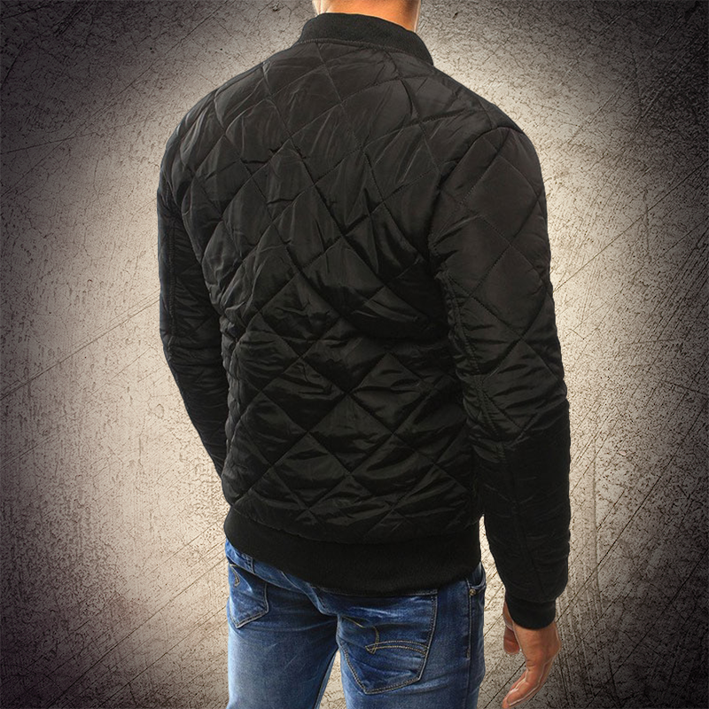 Reza - Quilted Zip-Up Bomber Jacket